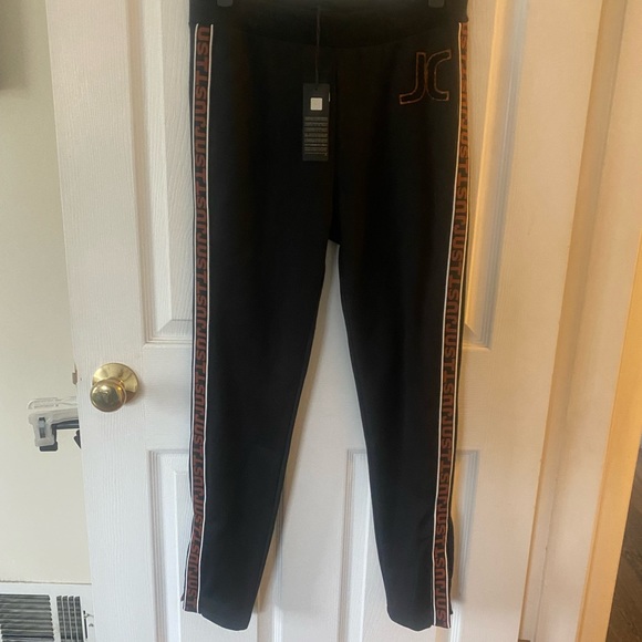 NWT Authentic Just Cavalli Track Pants/leggings- SZ 42 (US 6) or size Medium - Picture 2 of 16